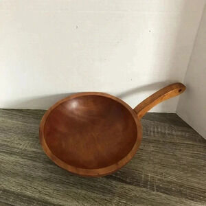 Vtg Baribocraft Wood  Handled Bowl